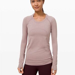 Mauve lululemon long sleeve swiftly tech EUC!